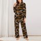 thumbnail image 2 of Fotbe Leopard Print Conjunto de Pijama de Manga Larga para Mujer con Estampado, Ropa de Dormir de 2 Piezas, Conjunto de Casa Suave y Cómodo con Bolsillos-Large, 2 of 7