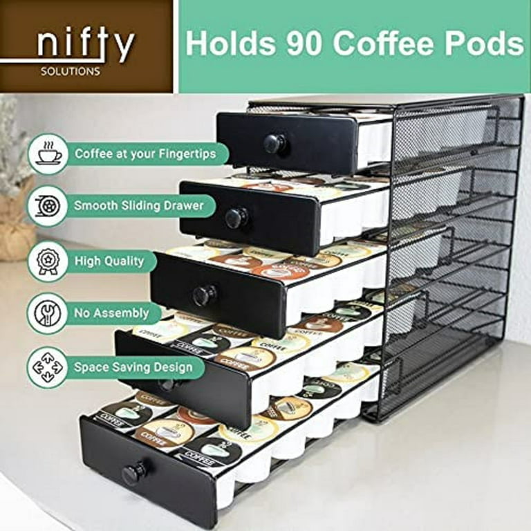 K Cup Holder Large Capacity Coffee Pod Holder Coffee Bar Accessories and  Cup Storage Organizer Save Space for Home Office Kitchen Counter  Organizer(at