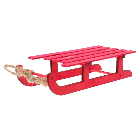 Wooden Christmas Sleigh Decoration Sled Holiday Decor