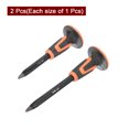 thumbnail image 3 of Uxcell 1set Masonry Chisel 9.8"/11.8" with Hand Guard Pointed Head Pointed Chisel with Hand Protection Concrete Chisel, 3 of 5