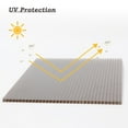 thumbnail image 3 of Aoodor 6Pcs 24'' (W) x 48'' (L) x 0.2'' Polycarbonate Greenhouse Panels, Waterproof UV Protected Reinforced Sheets, Outdoor Garden and Greenhouse Covering, Twin - Brown, 3 of 6