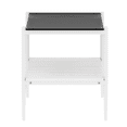 thumbnail image 5 of Tcbosik 2-Tier Tempered Glass End Tables Set of 2, Modern Side Table with Open Shelf, Accent Table with Metal Legs for Living Room, Bedroom, Space Saving, Gray & White, 5 of 8