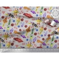 thumbnail image 2 of Soimoi Rayon Fabric Rocket,Planet & Astronaut Cartoon Printed Fabric 1 Yard 42 Inch Wide, 2 of 3