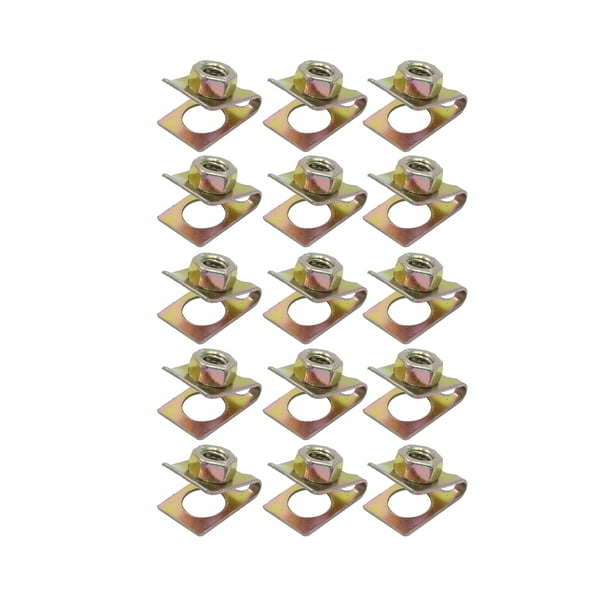 15Pcs Clip Sujeciones de Tornillo Tipo U para Revestimiento de Carrocería de Coche