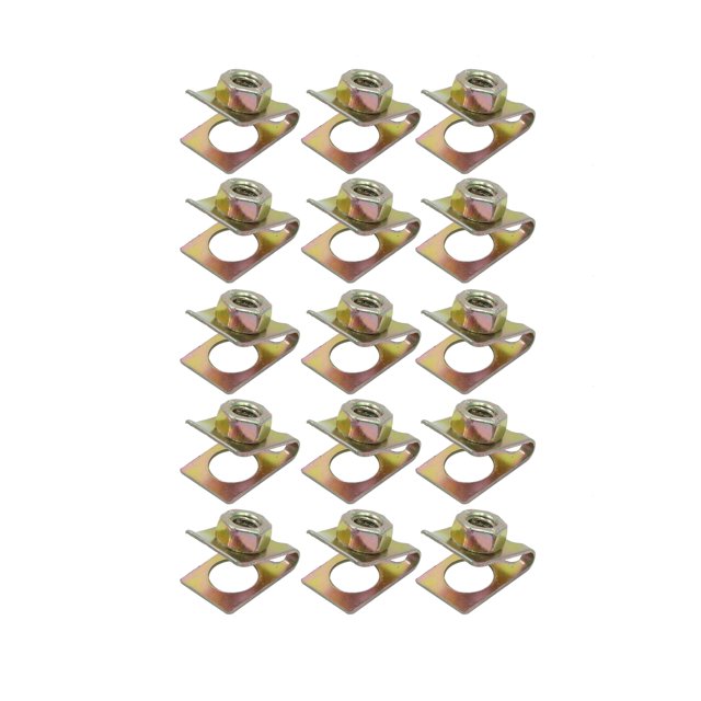 Unique Bargains 15pcs U-Type Vis Métal Attaches Carrosserie Garniture Panneau Pare-Chocs Garde Rivets Clips