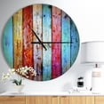 thumbnail image 2 of DesignArt Vintage Wooden Pattern Large Wall Clock, 2 of 2