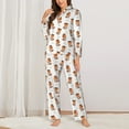 thumbnail image 2 of Picia Cute Little Pirate Red Panda Pattern Women’s Long-Sleeve Sleepwear Set - Soft 2-Piece Loungewear with Pockets, Comfy PJs for Relaxing Nights-XX-Large, 2 of 7