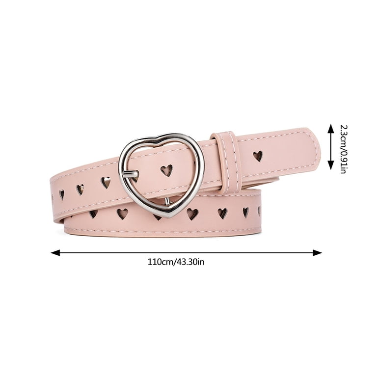 lanema Fashion Heart Buckle Belt for Women Cool Subcultures 