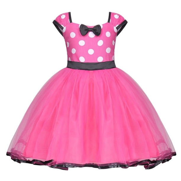 Disney Casual verano Minnie Mouse niñas vestido niños princesa vestido lunares cumpleaños fiesta vestido niños Cosplay vestido zhangmengya unisex