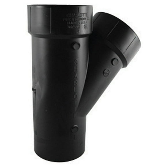 Charlotte Pipe 3 in. Spigot x 3 in. Dia. Hub ABS Wye