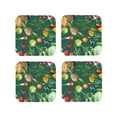 thumbnail image 2 of Disketp Vegan Funny Coasters,4 Pcs Leather Coasters With Holder, Perfect Housewarming Hostess Gifts,Protect Furniture From Water Marks Scratch And Damage, 2 of 9