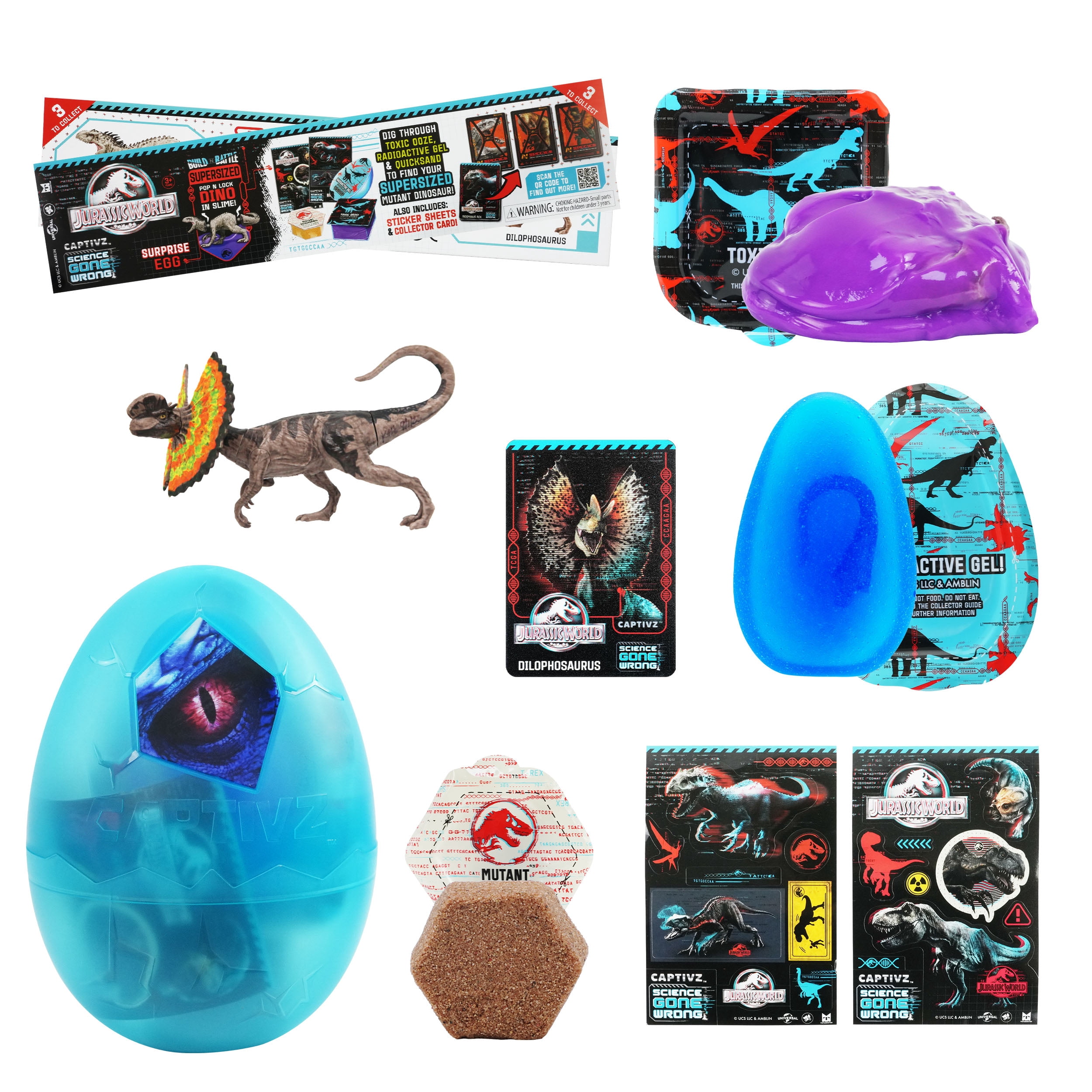 Jurassic World Captivz Science Gone Wrong Surprise Egg , Assorted, Unisex, 3+ Years