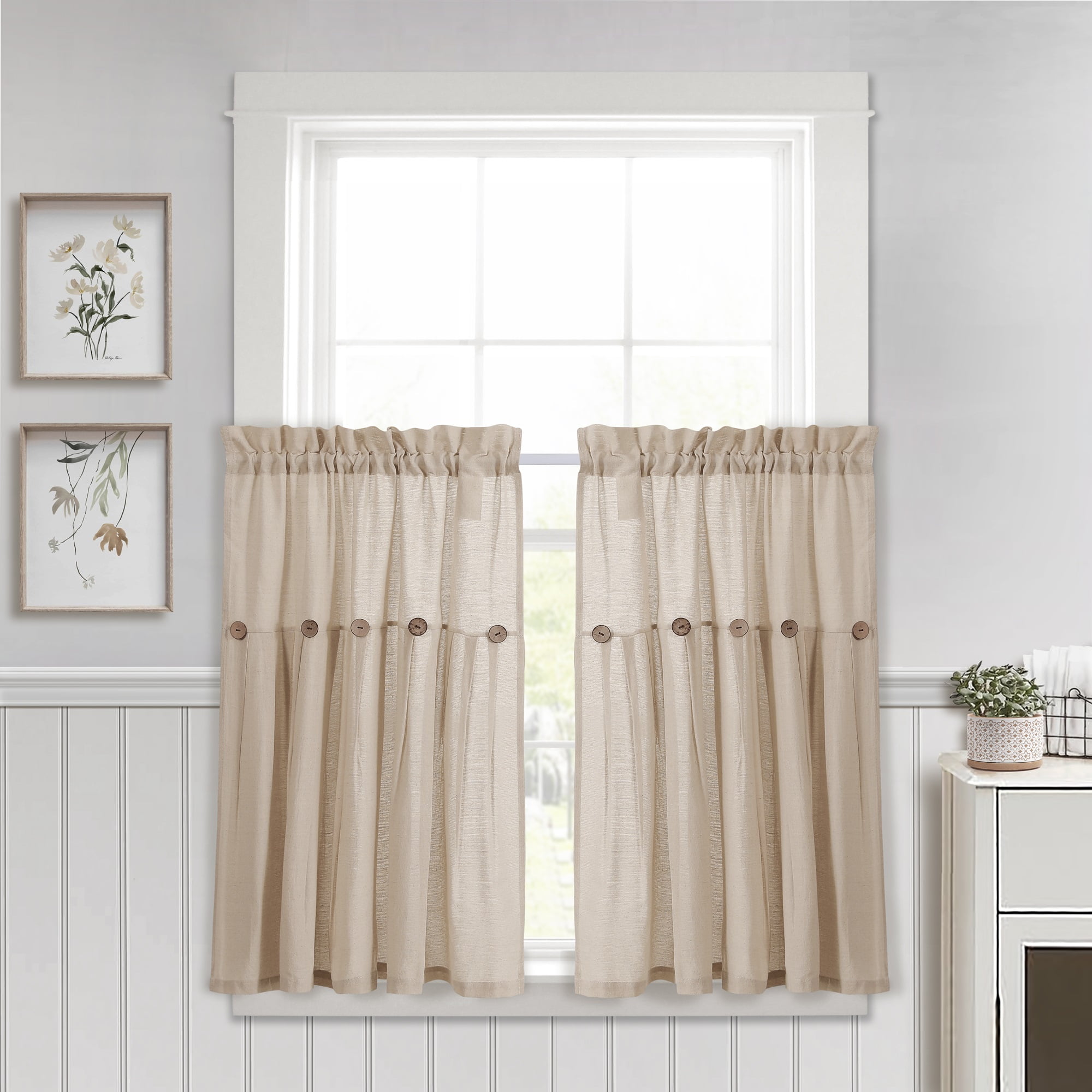 100% Cotton-Scalloped-3 Available Details about   Country Curtains Lined Valance 
