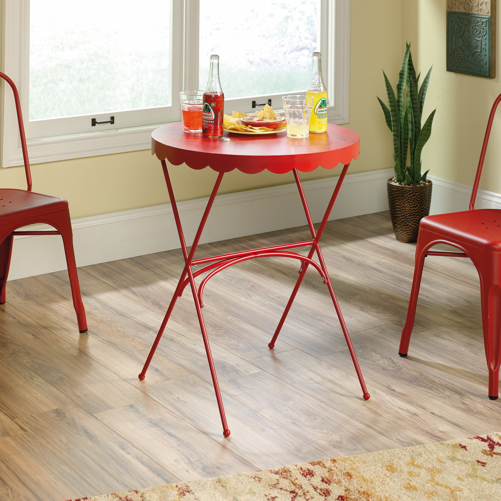 Sauder Viabella Bistro Table, Red Finish