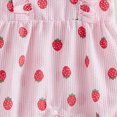 thumbnail image 5 of Baby Onesies Girl Baby Girl Watermelon Romper Sleeveless Ruffle Smocked Bubble Bodysuit Cute One Piece Summer Outfits, 5 of 6