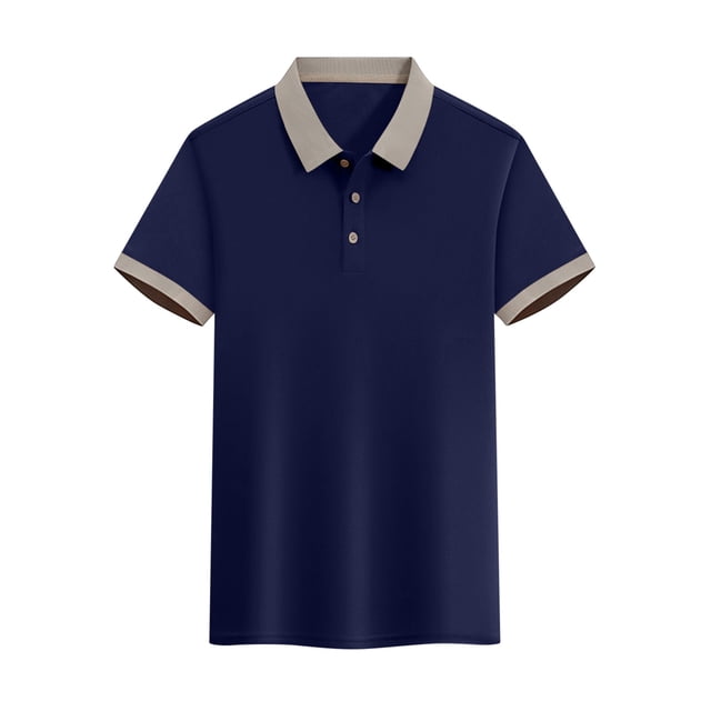pstuiky Camisas casuales de manga corta para hombre, Camisa informal de verano con solapa y botones de color liso para hombre ropa de hombre xxl