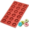 thumbnail image 1 of Mini molde para donuts de silicona, bandeja para hornear donuts de 18 cavidades, moldes para muffins, molde para pasteles, molde para galletas, 1 of 5
