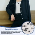 thumbnail image 5 of Uxcell 10 Pcs 25mm Mother of Pearl Buttons, 4 Holes MOP Natural Pearl Shell Buttons for Sewing Clothes Coat Suits Shirt DIY Craft Decoration, White, 5 of 6