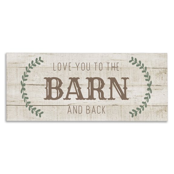 Stupell Industries Rustic Lodge Love you Barn & Back Canvas Art, 48 x 20, by CAD Designs