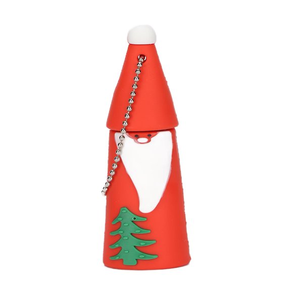 U Disk Durable Strong Compatibility Cute Santa Claus USB 2.0 Flash Drive Mobile Storage Device Red 32GB