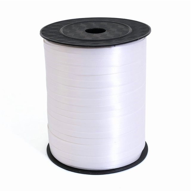 CIMAXIC Wedding 1 Roll Curling Ribbon For Balloons 500 Yards White Wedding Balloon String Streamers For Party Decorations Present Wrapping Flower Bouquet Arrangements DIY Crafts