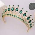 thumbnail image 1 of Corona Tiara Reina Carnaval Lujo Verde Certamen Novia Xv Coronación Niña Boda Cristales M0019 GENÉRICA CUSTOM VALVER, 1 of 2