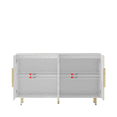 thumbnail image 6 of Hassch 56.7 inch Buffet Sideboard with 4 Doors, Kitchen Storage Cabinet, Coffee Bar Cabinet with Adjustable Shelves, Credenza for Dining Room, Living Room, Entryway, White, 6 of 11