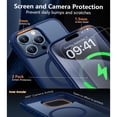 thumbnail image 5 of Magnetic for iPhone 15 Pro Max Case [Compatible with MagSafe]with 2X Screen Protector, Military-Grade Slim Shockproof Phone Cover Translucent Matte Anti-Fingerprint Anti-Scratch,6.7 inch, 5 of 6