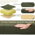 thumbnail image 3 of Bench Cushion 42x16x4 Inch for Indoor Outdoor Furniture Tufted Thicken Bay Window Seat Cushion Non Slip Waterproof Dining Piano Bench Pad Pillow Anti Cat Scratch for Patio Porch Swing, Green, 3 of 12