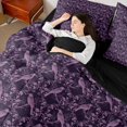 thumbnail image 4 of Feelyou Women Damask Floral Comforter Set 7pcs, Purple Western Crow Full Bedding Set, 4 of 8