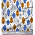 thumbnail image 1 of Soimoi Georgette Viscose Fabric Leaves Block Decor Fabric Printed Yard 42 Inch Wide, 1 of 5