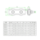 thumbnail image 2 of Clips de brida para cables dúplex M6, abrazaderas para cables dúplex de acero inoxidable 304 para tendederos de cuerda de alambre, velas colgantes para el sol, Patio fijo, 8 Uds., 2 of 5