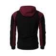 thumbnail image 4 of Seyurigaoka Men Clothes Set Contrast Color Hoodies+Solid Color Drawstring Pant, 4 of 6