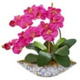 thumbnail image 2 of Nearly Natural Phalaenopsis Orchid Artificial Arrangement in Vase, 2 of 4