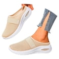 thumbnail image 6 of Mules for Women 2026,Women's Mules,Mules for Women Backless Summer Slip-On Slides Air Cushion Orthopedic Shoes Arch-Support Diabetic Slippers Open Back Mesh Breathable Sandals,Beige,6, 6 of 6