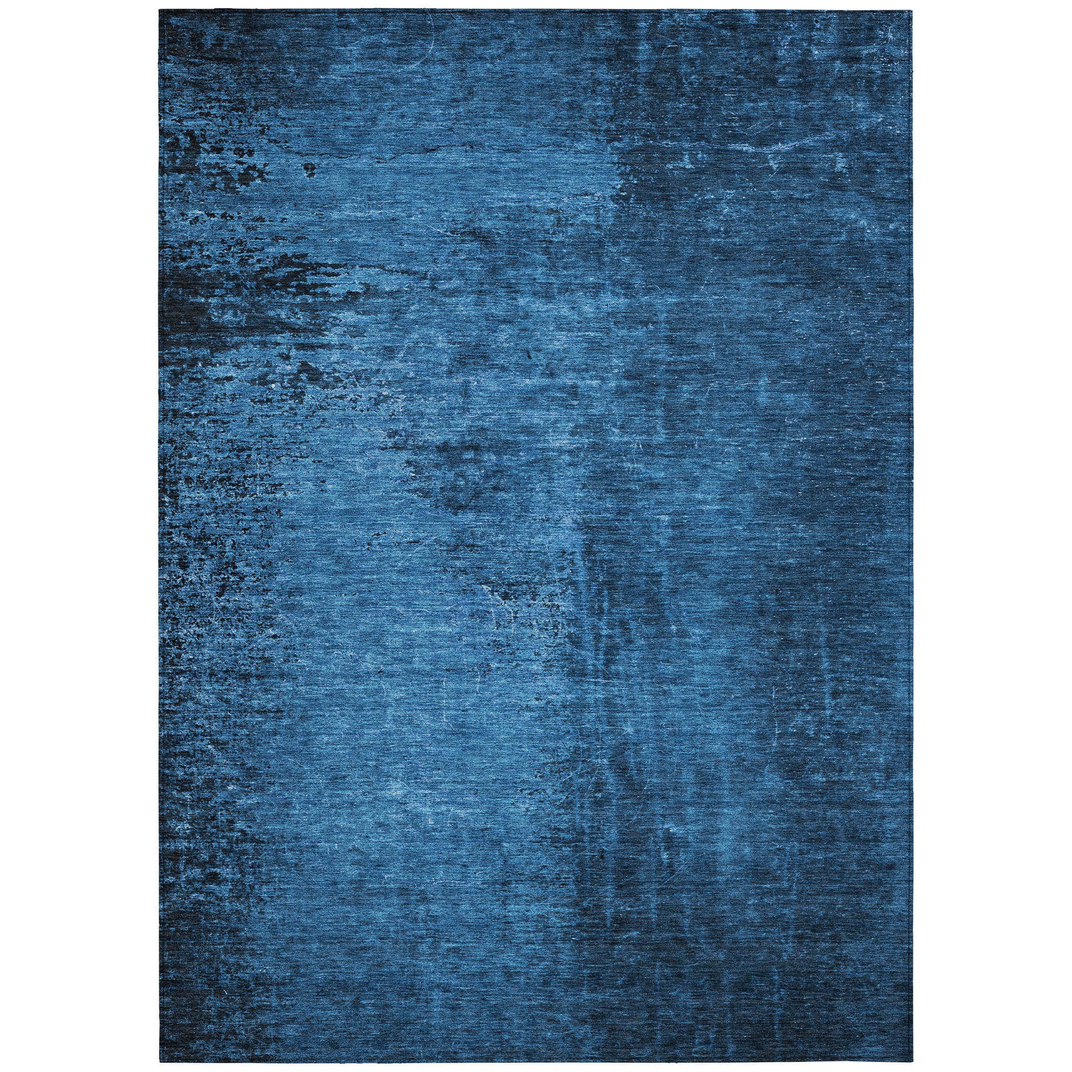 Addison Rugs Chantille Indoor/Outdoor Transitional Organic Navy Washable Rectangle Rug, 2'6" x 3'10"