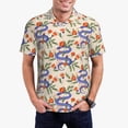 thumbnail image 3 of Balery Snake Printed Men’s Short Sleeve Polo Shirt, Midweight Men's Shirt,Golf Polo shirts -XX-Large, 3 of 9