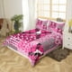 thumbnail image 3 of Jirafa Funda de edredón Rosa Animal Print Juego de Cama, Edredón Patchwork Geométrico, 3 of 6