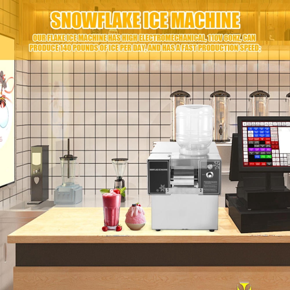 Flylapdo Snowflake Ice Machine Snow Ice Machine Electric Commercial Ice Crush Machine Snowflake Ice Machine for Home Restaurant Milktea Shops everyday