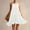 White, variant on QUNYINEY Sleeveless Womens Dresses Summer Green Cotton Midi Sundress Ruffle Casual Crew Neck A Line Loose Fit Dresses