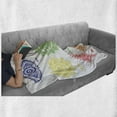 thumbnail image 6 of Colorful Soft Flannel Fleece Throw Blanket, Different Colors with Ornate Round Mandala Oriental Style Print, Cozy Plush for Indoor and Outdoor Use, 60" x 80", Multicolor, by Ambesonne, 6 of 6