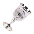 thumbnail image 1 of Youkk Metal Wine Goblet, Carving Pattern Handmade Parties Cup Bar Dinners Decor Silver white, 1 of 6