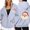 Grey, variant on NinXxx Ladies' Christmas Zipper Long Sleeve Pocket Drawstring Hooded Sweatshirt Grey XXL