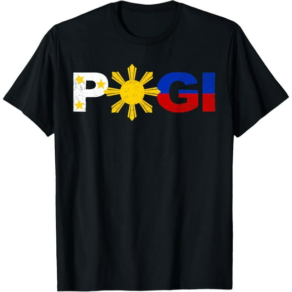 Pogi Philippines Flag Handsome Pinoy Filipino Father's Day T-ShirtMen and women, Black T-shirt, size: Extra large S-4XL