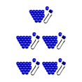 thumbnail image 1 of Sidaley Paquete de 20 tapas de tuercas de rueda de coche tapa de tornillo de buje 17-21mm llantas plateadas azul 17mm Type4 NO4, 1 of 6