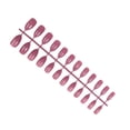 thumbnail image 3 of Juego de 24 piezas de uñas postizas Qarigey DIY estilo Simple frijol rojo morado, 3 of 5
