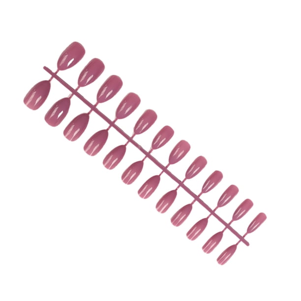 Juego de 24 piezas de uñas postizas Vogacara frijol rojo morado