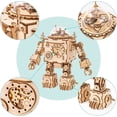 thumbnail image 3 of Caja de música 3D con forma de rompecabezas, kit de madera para manualidades, robot, maquinaria, jug, 3 of 4