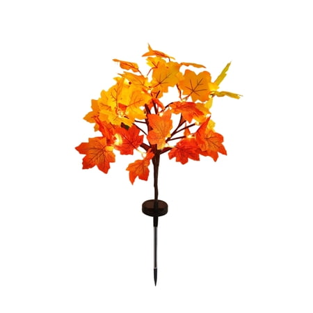 CookMate Solar Maple Leaf Garden Stake Light Outdoor Decor Lamp Auto On Off For Yard Patio Lawn 40x8x9cm