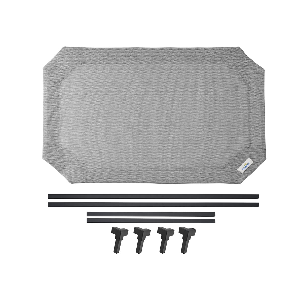 Coolaroo Cooling Elevated Dog Bed PRO with Heatshield, Fits in 48in Crate, Easy Assembly, Glacier Grey